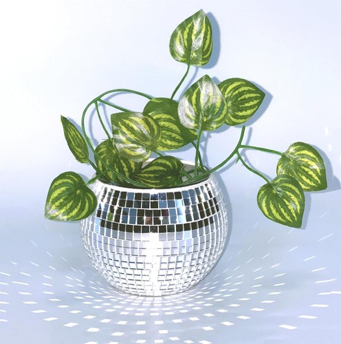 Small disco ball planter plant - small,