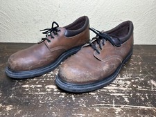Red Wing 105 Brown Leather Work Shoes Size 15D USA Made Soft Toe Oxford