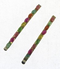 Sparkling coloured gems hair