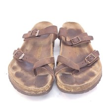 Birkenstock Betula Sandals Brown Strappy Flip Flops Slip On Shoes Size 40 US 9