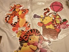 2 Vintage Tigger, Winnie, Piglet & Roo Cardboard Cut Outs + 1 FREE