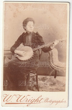 OLD CABINET PHOTO LADY BANJO