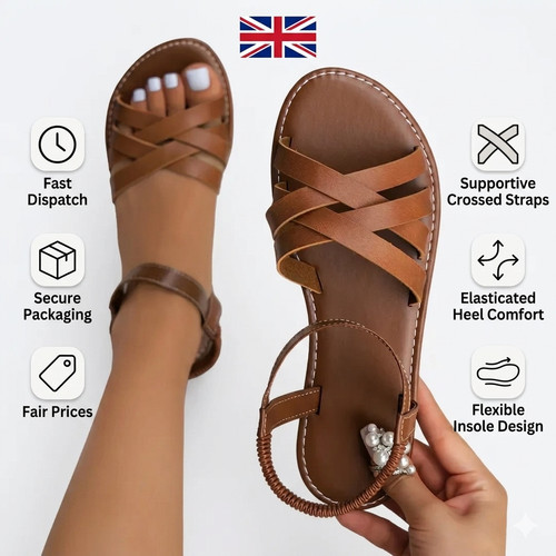 Womens flat roman sandals non - flat,