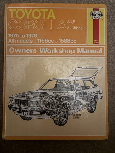 Haynes toyota corolla 1975 - toyota,