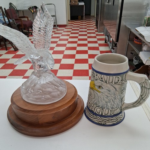 Crystal eagle trophy and - crystal,