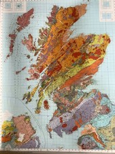Laminated - Large 1979 Vintage Geological Map UK North Solid 3rd Ed 1979