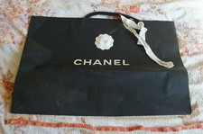 Genuine Chanel Black with White  Paper Gift / Carrier Bag 