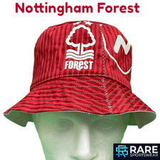 ORIGINAL NOTTINGHAM FOREST 2019 FOOTBALL SHIRT HAND MADE TO A BUCKET HAT (VGOOD)