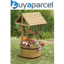 Smart Garden Wooden Wishing Well Flower Planter Garden Ornament