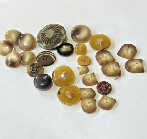 Unusual brown buttons - buttons, with
