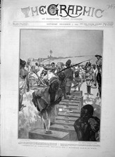 Original Old Antique Print