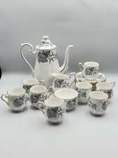 Rare Vintage Royal Albert Silver Maple Coffee Set