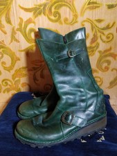 Fly  Mes 2 Boots Mid Calf  Size 40 Petrol Green 7