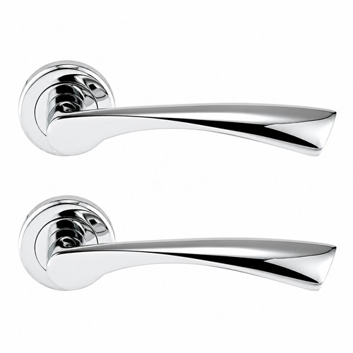 Milan lever door handles - door, on