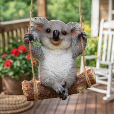 Swinging koala garden ornament - swinging,