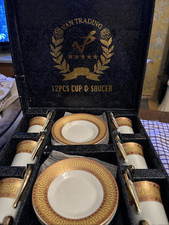 Van Trading 12 Pieces Cup And Saucers Set Beautiful Set New Never Used