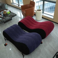 Soft Inflatable Chaise Lounge Chair Position Aid Cushion Sofa with Cuffs Couples