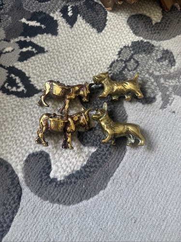 Vintage small cast brass small