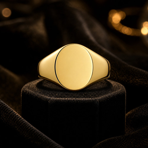 Gents oval signet - oval,