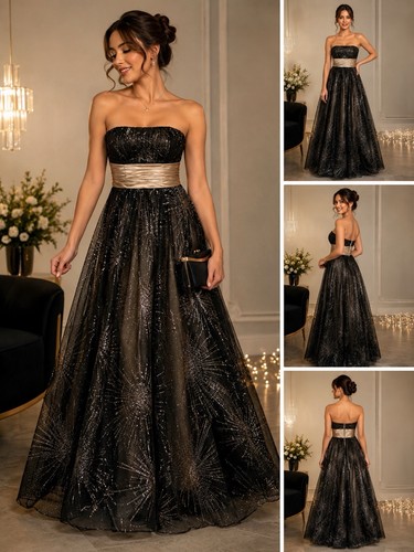 Nwt dressbarn black glitter - black,