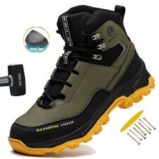 Waterproof Safety Boots Men Steel Toe Work Boots Anti-smash Stab-resistant