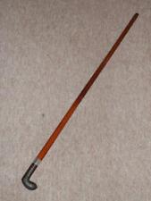 Antique Golf Sunday Walking Stick Silver Presentation Collar Weighted Steel Top