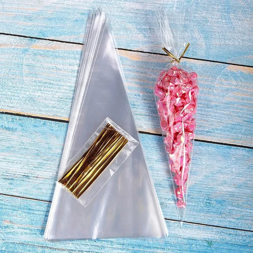 50x clear cellophane cone - 50x,