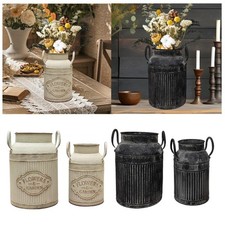 Flower Rustic Jug Metal Milk Jug Vase for Wedding Table Centerpiece Country