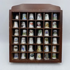 Wooden Thimble Display Case 36