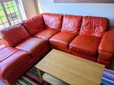 Rustic Orange Leather Corner