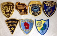 Obsolete cheesecloth American US USA Wisconsin Police patches FREE TRACKED 48!