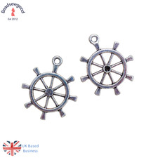 10 3D Ships Wheel Pendant