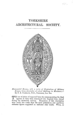 Monumental brasses with - brasses,, a