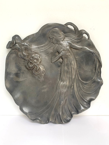 Antique art nouveau pewter - antique,