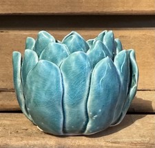 Teal Blue Pottery Tea Light