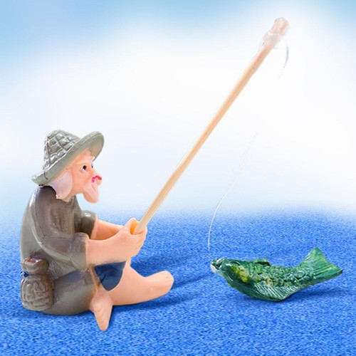 Fisherman miniature figurine - fisherman,