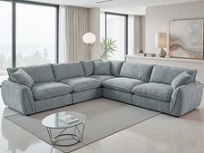 Berlin Grey Large Corner Sofa
