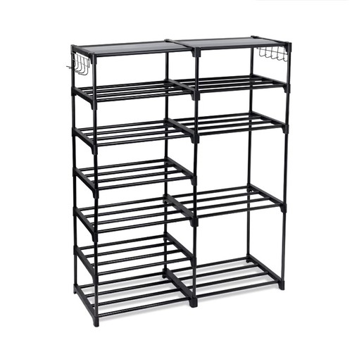 Mainstays black tier shoe - black, 7-tier