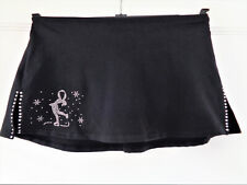 Chloe Noel USA Ice Skating Diamante Stones Design Black Skirt/Skort Sze AM/UK12