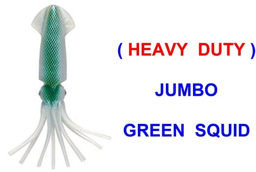 Jumbo green squid - green, soft