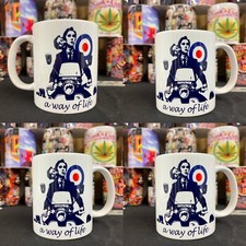 MOD Mug Scooter Cup Dad Birthday Fathers Day Vespa Custom Text 11oz Coffee Mug