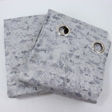 John Lewis Metallic Luxe Weave Silver Lined Eyelet Curtains