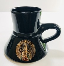 Mercedes-Benz Gold Logo No Spill Black Travel Mug with Non Slip Base - No Lid