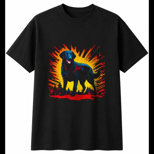 Graphic curly coated retriever - curly,