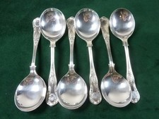 6 Nice Vintage Soup Spoons