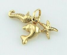 9ct Yellow Gold Seaside Beach