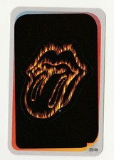 French Pop Star Card #35 Rolling Stones - Flaming Tongue & Lips sticker