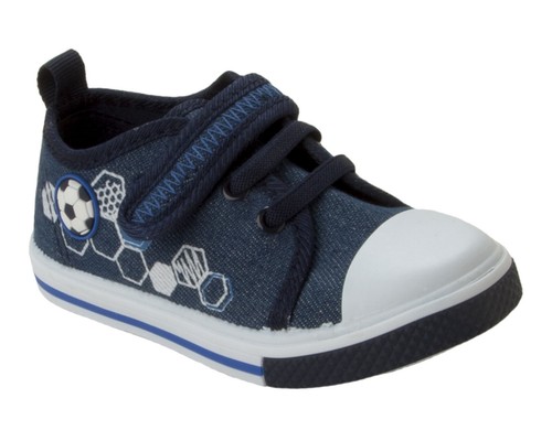 Boys navy football trainers - football,