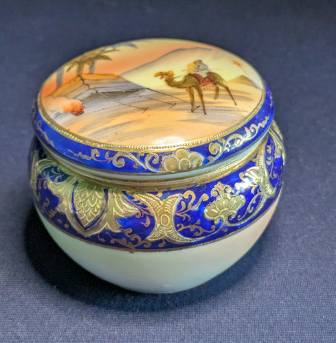 Noritake desert scene man - scene, on