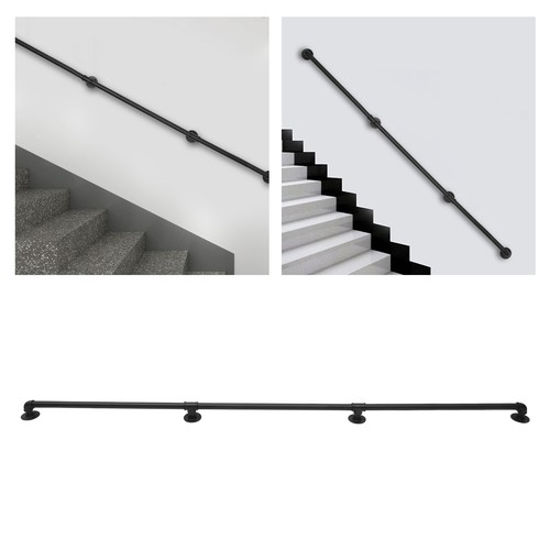 8ft 12ft wall handrail stair - wall,